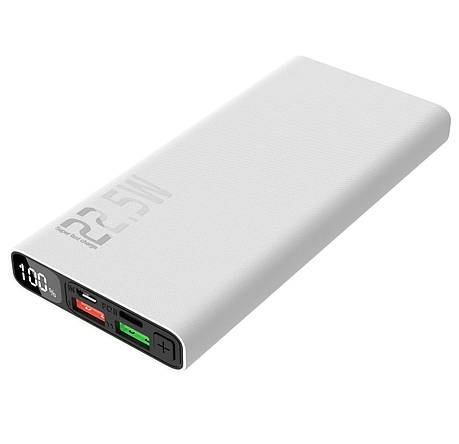 УМБ Power Bank (зовнішній акумулятор) BYZ W26 10000 мАг Білий (BYZ-W26-W), фото 1