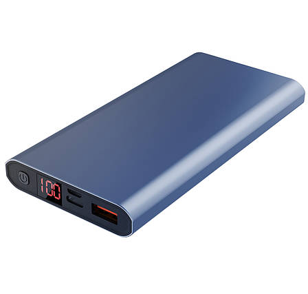 УМБ Power Bank (зовнішній акумулятор) BYZ W6 10000 мАг Темно-синій (BYZ-W6-DB), фото 1