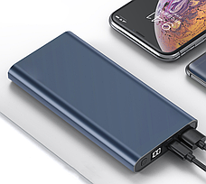 УМБ Power Bank (зовнішній акумулятор) BYZ W6 10000 мАг Темно-синій (BYZ-W6-DB), фото 5