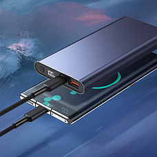 УМБ Power Bank (зовнішній акумулятор) BYZ W6 10000 мАг Темно-синій (BYZ-W6-DB), фото 6
