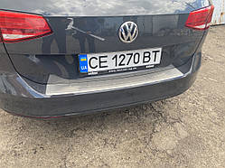 Накладка на задній бампер OmsaLine (нерж) SW (універсал) для Volkswagen Passat B8 2015-2024 рр