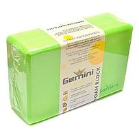 Блок для йоги Gemini 23х15х7,5 см Салатовий (GВ001GR)