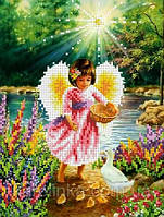 Набір для вишивання бісером: Ангел із каченятами