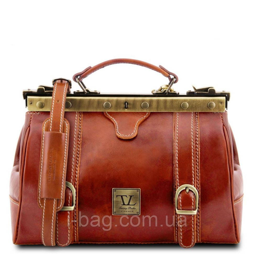 Шкіряна сумка — саквояж Tuscany Leather MONA-LISA TL10034 (Темно-коричневий)