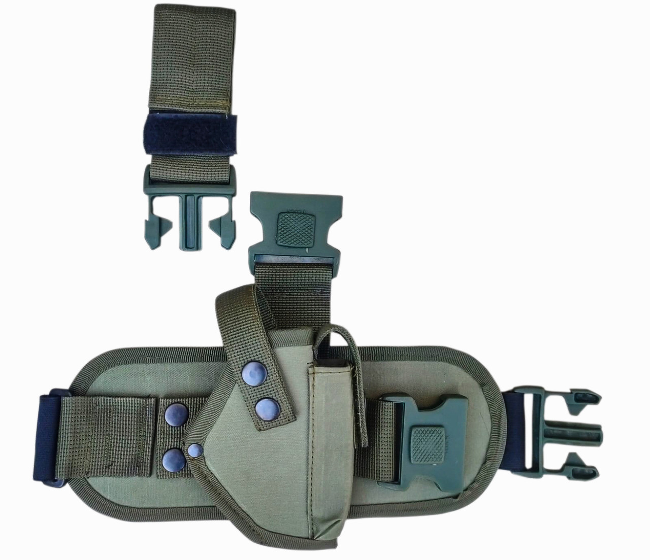 Кобура для ПМ-Макарова стегновий з платформою (oxford 600d, хакі Олива зелена), фото 1