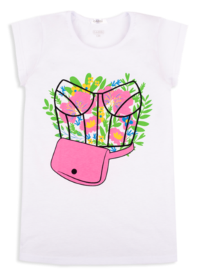 Футболка дитяча для дівчинки GABBI FT-20-18-1/1 Лайк Білий на зріст 122 (12196)