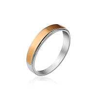 Серебряное обручальное кольцо с золотой пластиной Artsriblo арт15к