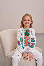 Вишита блуза для дівчинки "Веселка", фото 3