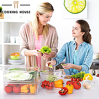 Контейнери-органайзери Cooking House на 7 шт. для холодильника з кришками для зберігання їжі, фото 10
