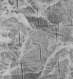 Самоклеюча настінна 3D панель Чорний мармур 700х770х5мм (061-5), фото 2