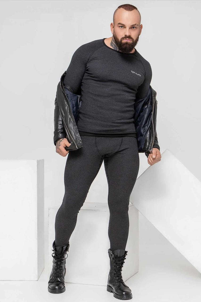 Супер теплий термокомплект TOTALFIT ARTICA TMK1-VH9 бавовна з начісуванням темно-сірий S, фото 1