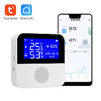 Електронний Wi-Fi термометр ThermoPro Home, гігрометр, датчик освітленості, годинник + виносний датчик, APP Tuya