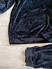 Жіночий спортивний костюм велюровий чорний, фото 5
