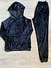 Жіночий спортивний костюм велюровий чорний, фото 2