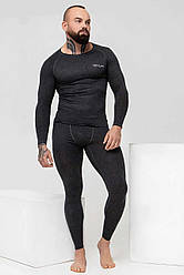 Чоловічий термокомлект із вовною TOTALFIT ICELAND TMK1-V9 з начісуванням темно-сірий