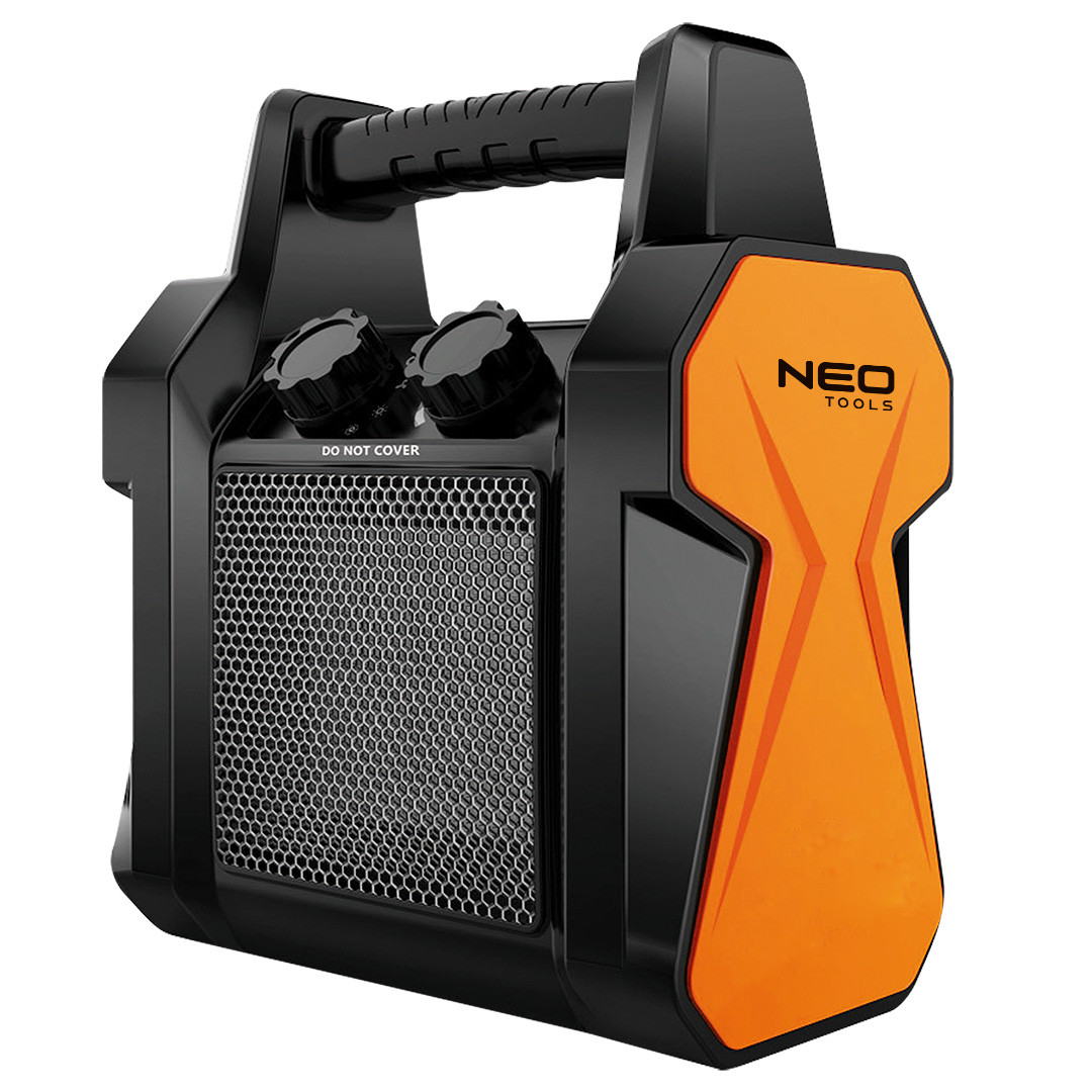 Теплова гармата електрична Neo Tools, 2 кВт, 20 м2, 139 м3/год, нагр.елемент — керам. (PTC), переносна