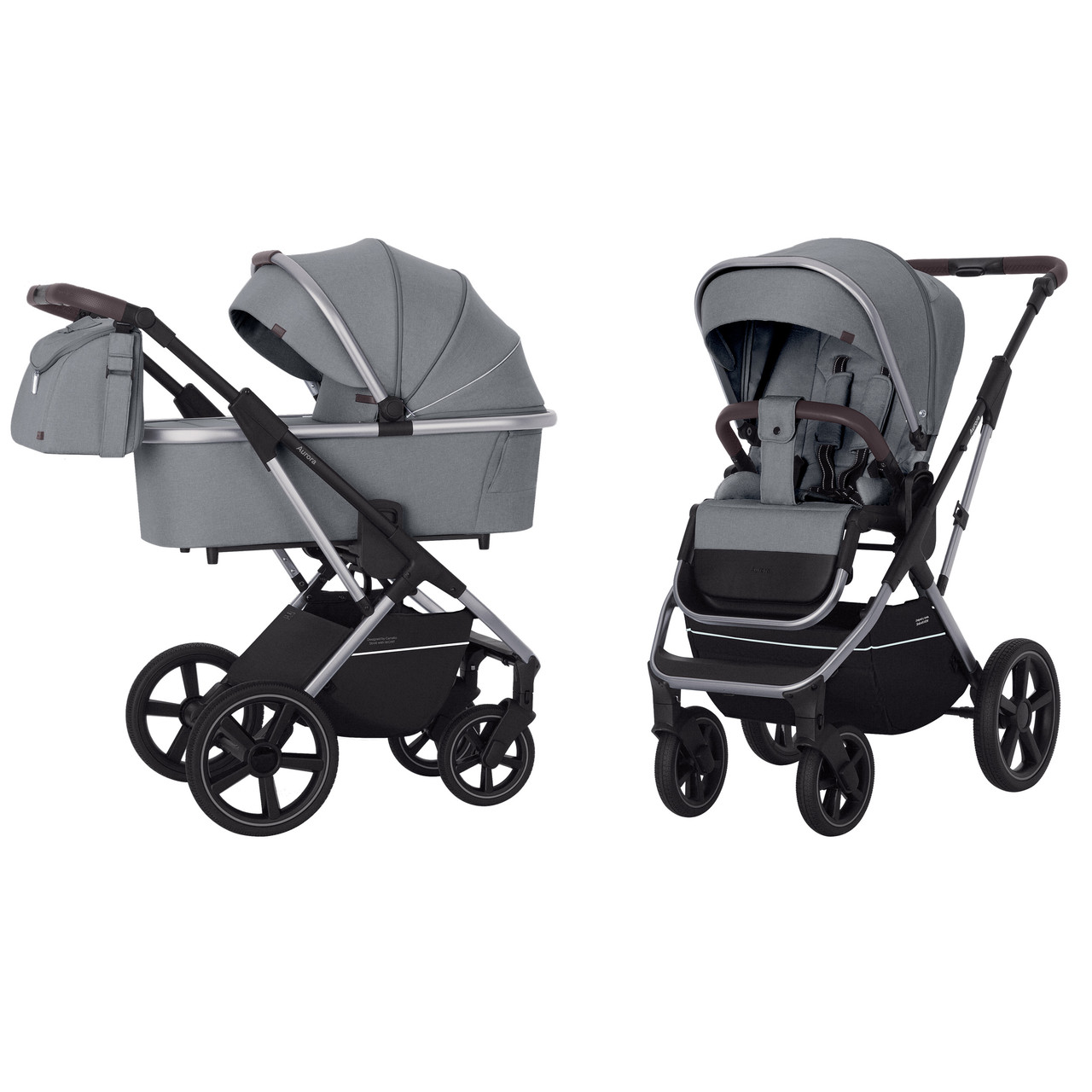 CARRELLO AURORA CRL-6505 універсальна коляска 2 в 1 Silver Grey