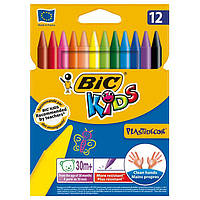 Мел восковой 12цв. BIC Plastidecor