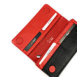 Шкіряний жіночий гаманець на магніті Karya 1159-45/46 чорний, фото 4