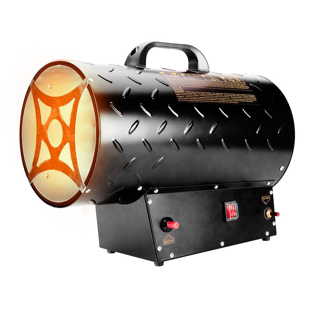 Теплова гармата газова Neo Tools, 15 кВт, 580 м3/год, 0.7 барів, витрата палива 1.09 кг/год, п'єзопідпалювання