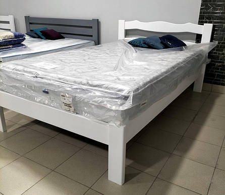 Ліжко з масиву вільхи Брітні RoomerIN, колір білий, фото 3