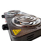 Настільна електроплита Domotec MS 5802 на 2 конфорки / Електрична спіральна плита, фото 4