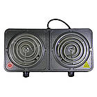 Настільна електроплита Domotec MS 5802 на 2 конфорки / Електрична спіральна плита, фото 7
