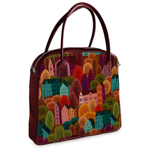 Сумка жіноча велика Oxford Осінь у великому місті 32x30x9 см (OXF_22S027_BOR), фото 1