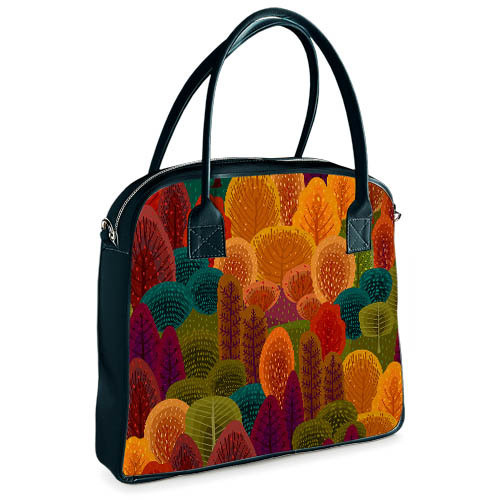 Сумка жіноча велика Oxford Осінній ліс 32x30x9 см (OXF_22S025_TZE), фото 1