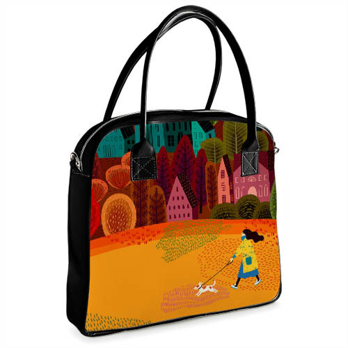 Сумка жіноча велика Oxford На прогулянці 32x30x9 см (OXF_22S005_BL), фото 1