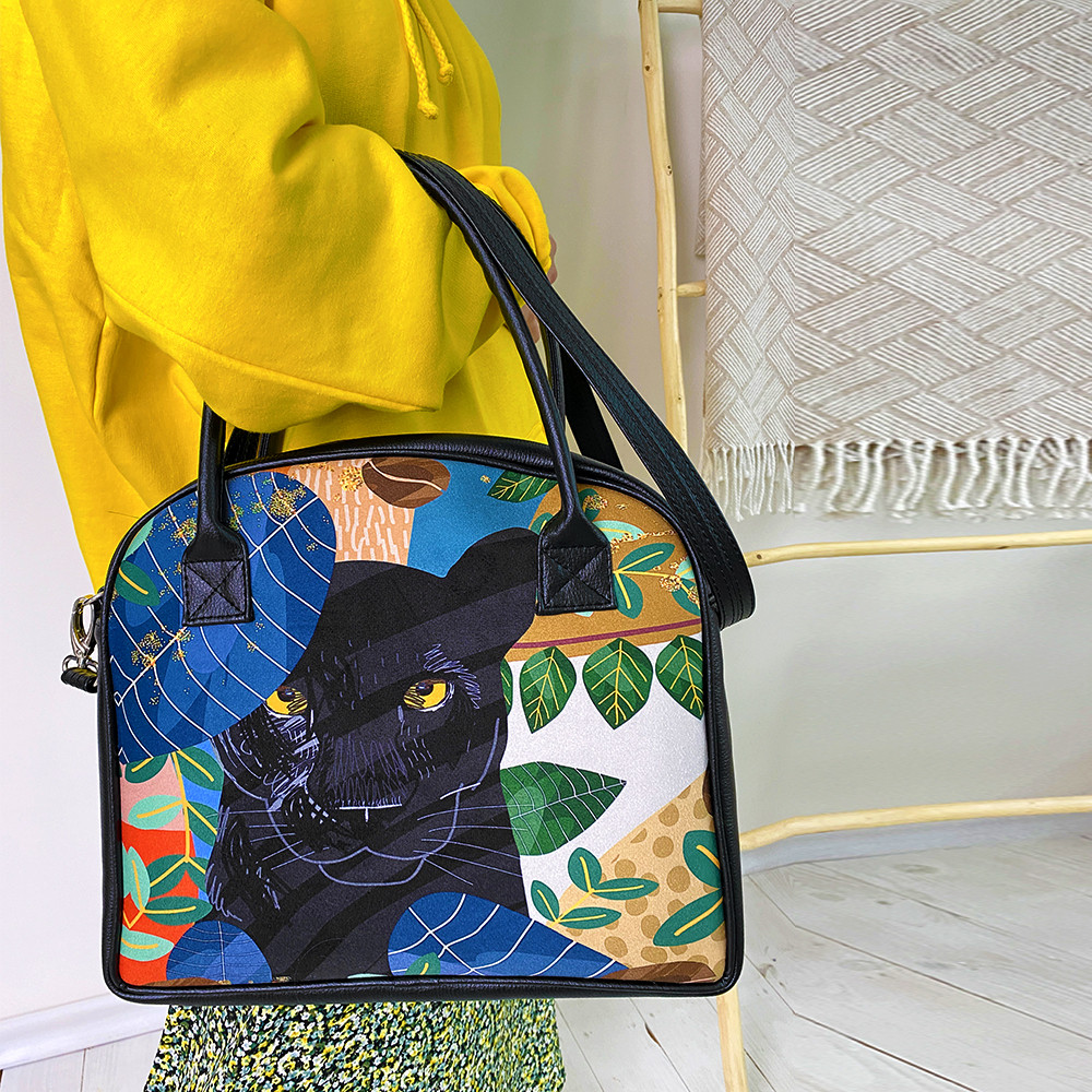 Сумка жіноча велика Oxford Пантера 32x30x9 см (OXF_22S002_BL), фото 1