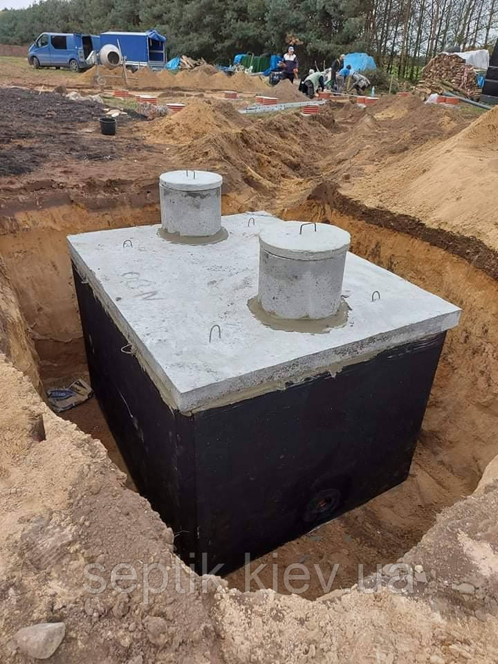 Септик водонепроникний двокамерний 12000 м куб. монолітний