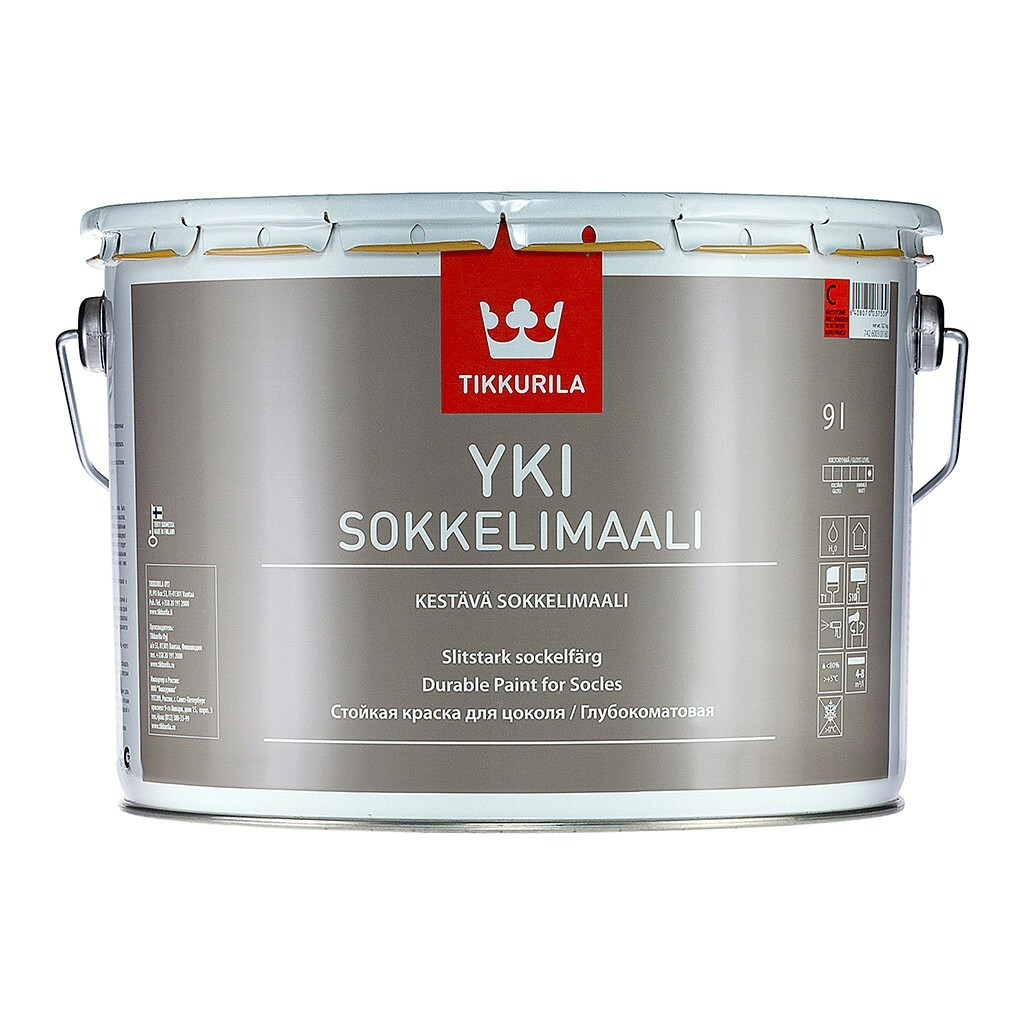 Фарба для цоколя TIKKURILA YKI (ТІККУРІЛА ЮКІ) 9л (С), колерується
