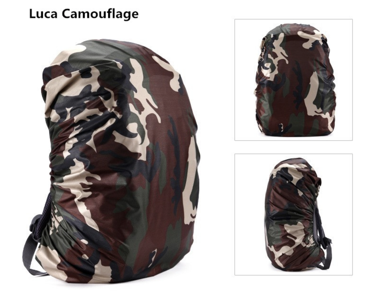 Чохол кавер на рюкзак 30-50л водонепроникний тактичний дощовик камуфляж L-Camo, фото 1