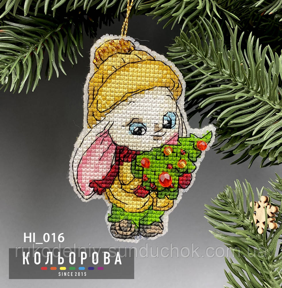 Новорічна іграшка НІ_016 Щасливе зайченя