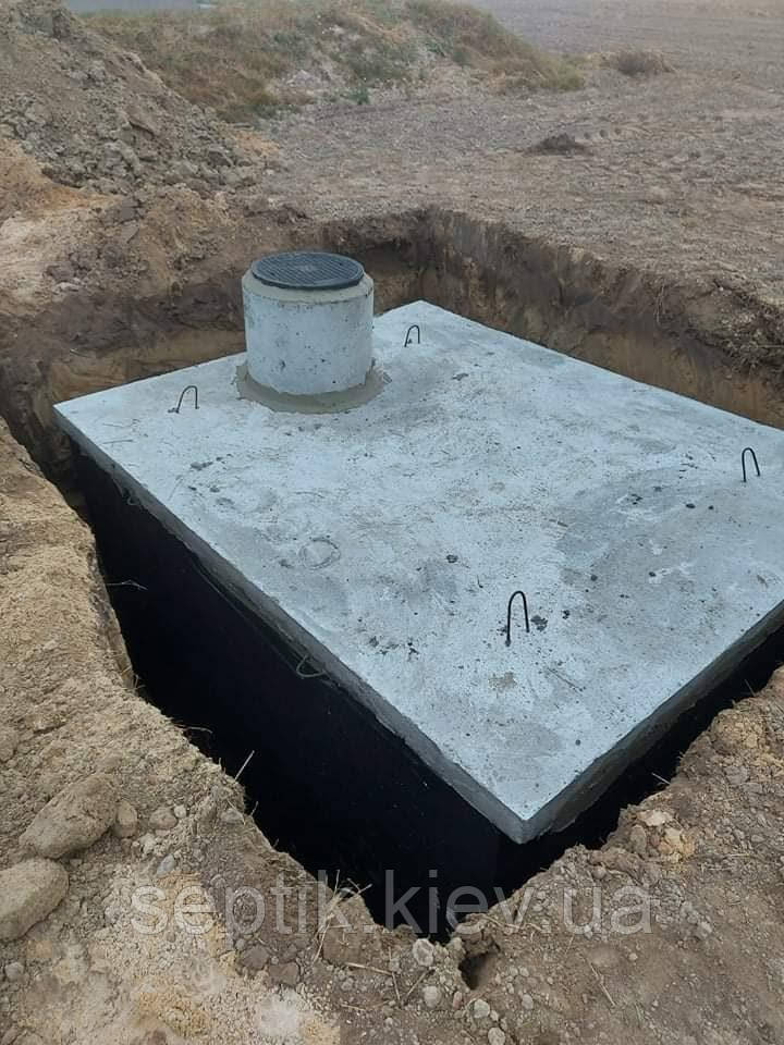 Септик водонепроникний однокамерний 12000 м куб. монолітний