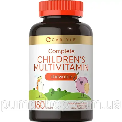 Вітаміни для дітей Carlyle Children's Multivitamin 180 жув. таб. ягоди, фото 1