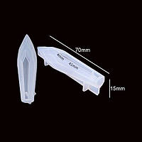 Форма для эпоксидной смолы Finding Молд кулон кристал Белый Силиконовый 70 мм x 15 мм
