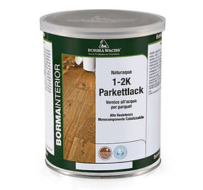Водний лак для паркету 1-2K Naturaqua 1-2K Parkettlack, Borma Wachs (Італія) - тара 5,5л (із затверджувачем), фото 3