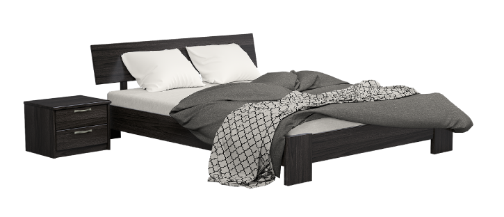 Двоспальне ліжко Estella Титан 180х200 см дерев'яна венге