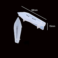 Форма для эпоксидной смолы Finding Молд кулон кристал Белый Силиконовый 68 мм x 15 мм