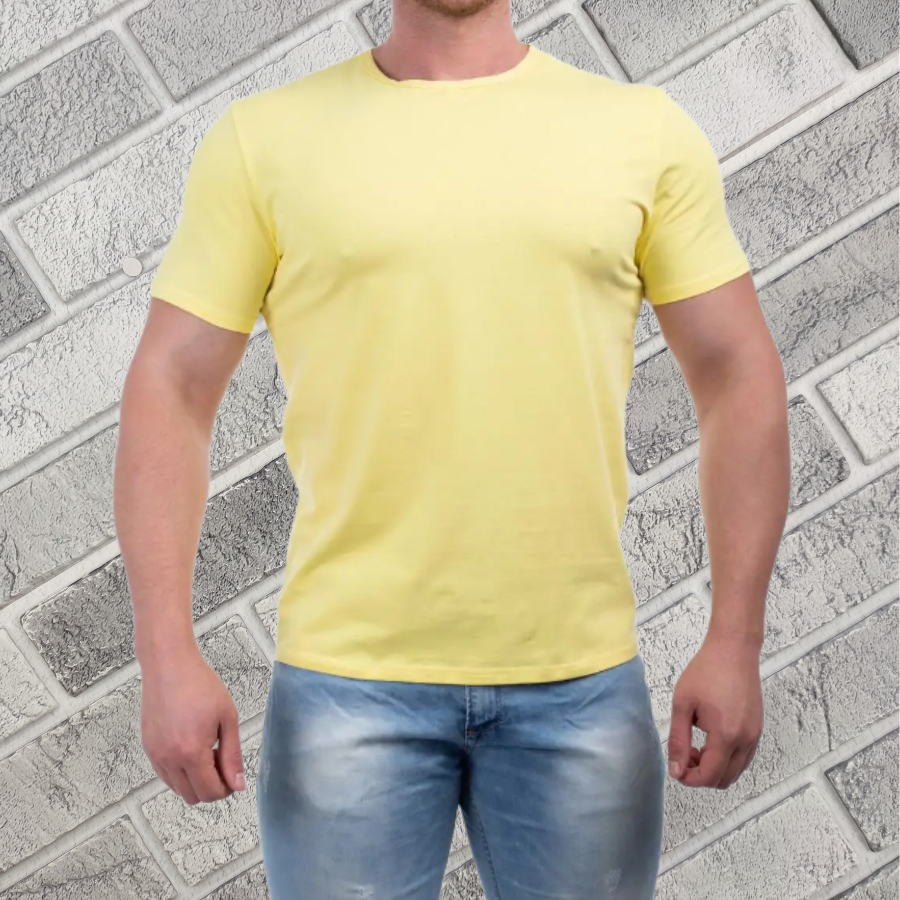 Футболка чоловіча р.50 жовта BONO (Арт.950133) бавовна 30035698