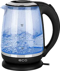 Електрочайник 2 л 2200 Вт ECG RK 2080 Glass — MegaLavka