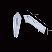 Форма для эпоксидной смолы Finding Молд кулон кристал Белый Силиконовый 65 мм x 15 мм