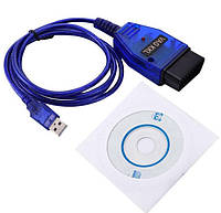Автосканер VAG COM 409.1 KKL OBD2 USB, Blue S