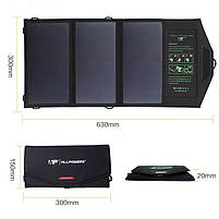 Сонячна панель Allpowers 21 W (AP-SP5V21W) Оригінальний зарядний пристрій для телефона на 2 USB-порти, фото 6