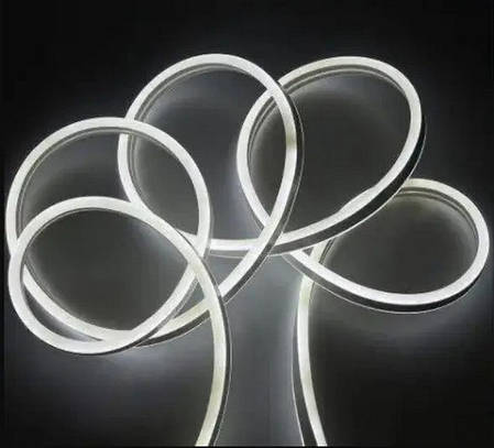 Неонова стрічка світлодіодна Neon LED Strip 0719 12V-220V 5 м біла, фото 1
