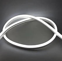Неонова стрічка світлодіодна Neon LED Strip 0719 12V-220V 5 м біла, фото 3