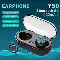 Беспроводные наушники Y50 Bluetooth гарнитура черные РАЗПРОДАЖА!!! Предоплата 50 грн