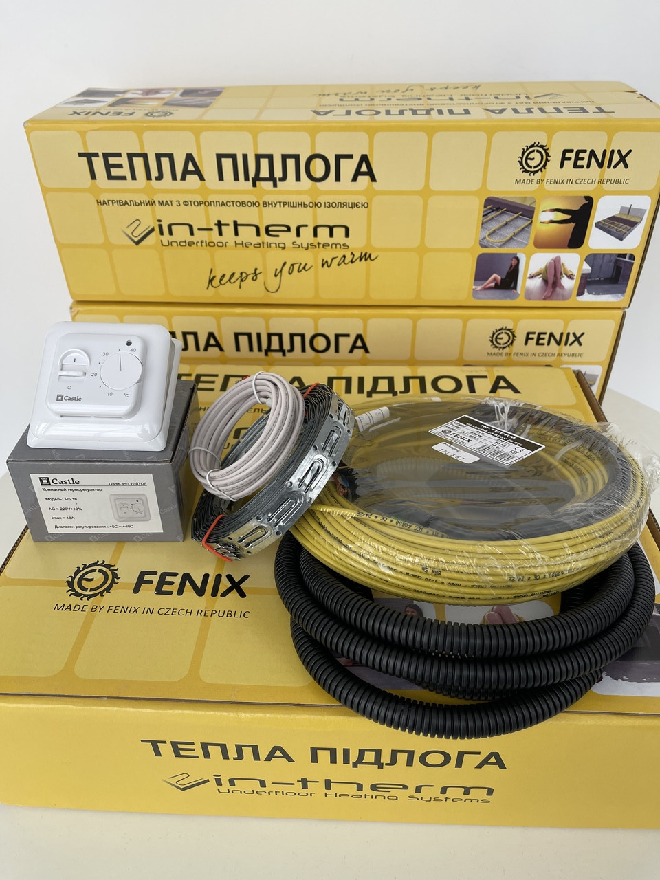 4.5 m2 Тепла під плитку Fenix In-therm 720W тонкий нагрівальний кабель